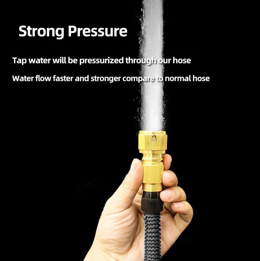 Deluxe Expandable Flexible Garden Hose - 25, 50, 75, 100FT - 4X Stronger Design