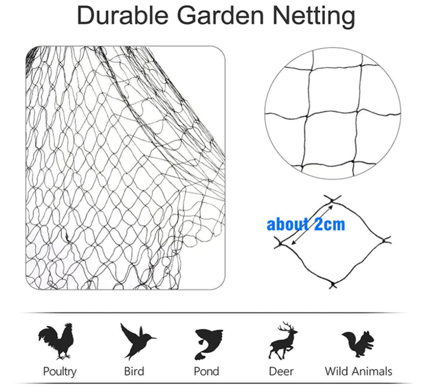 33FT Bird Protection Netting for Ponds, Trees, Crops, and Garden Plants