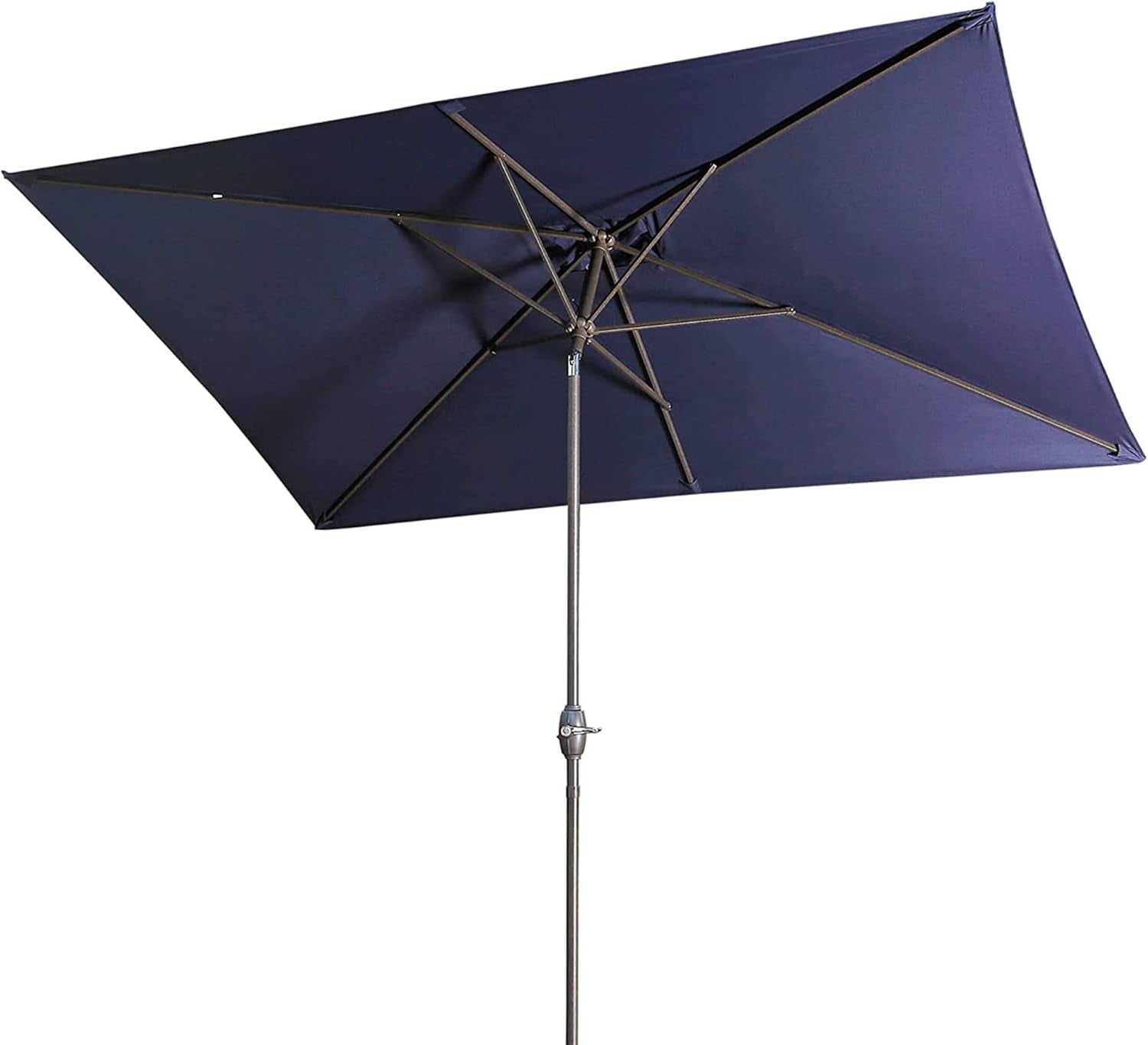 10FT x 6.5FT Outdoor Patio Umbrella with Push Button Tilt and Crank for Poolside, Market, Garden, Lawn, Backyard, Deck, and Beach Use