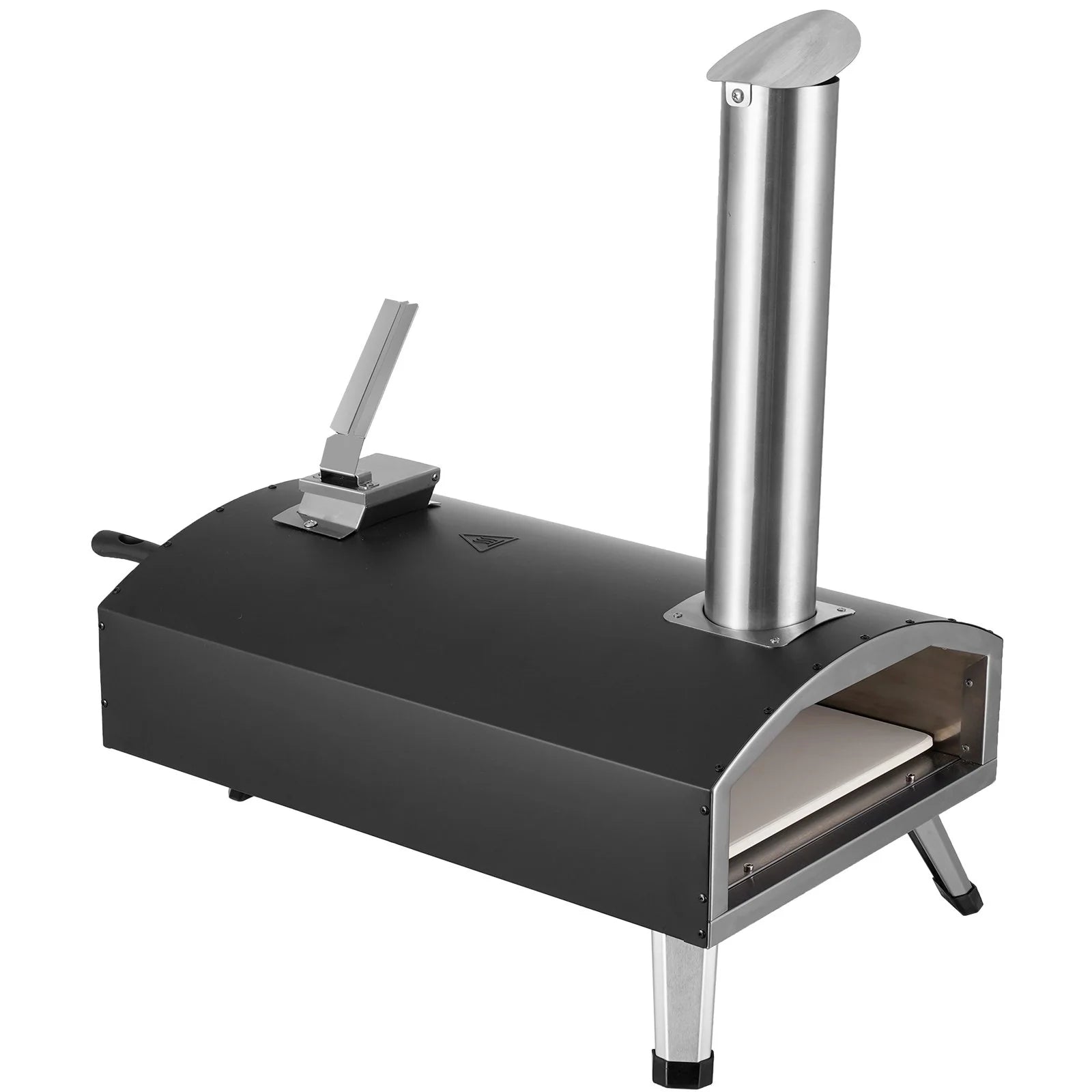 VEVOR 12" Portable Outdoor Wood Pellet Pizza Oven - Iron Spray Finish for Camping
