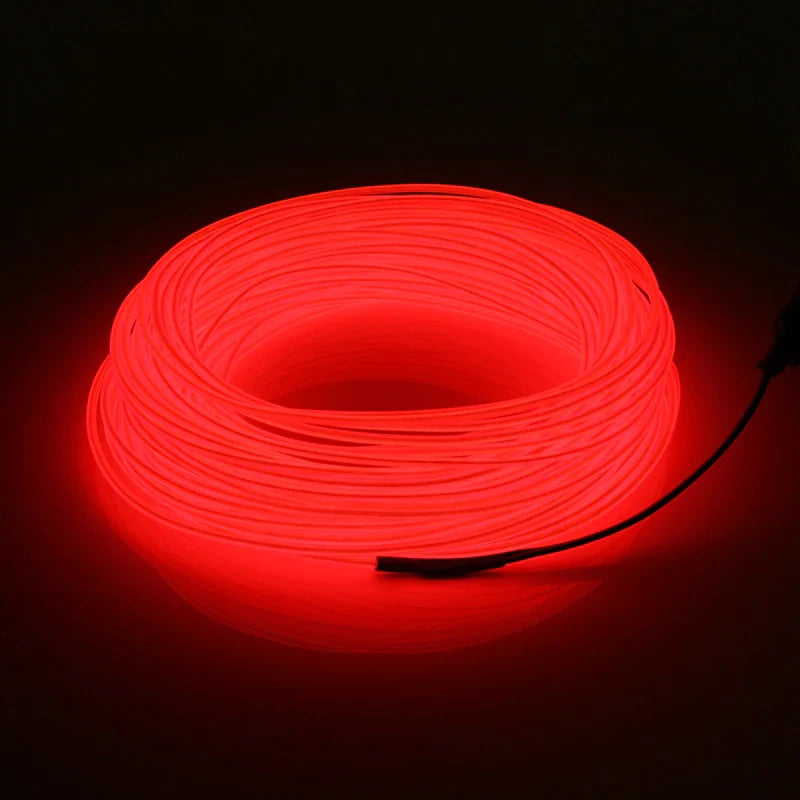 Neon LED EL Wire String Light with Controller for Decorative Use in Cars and Events