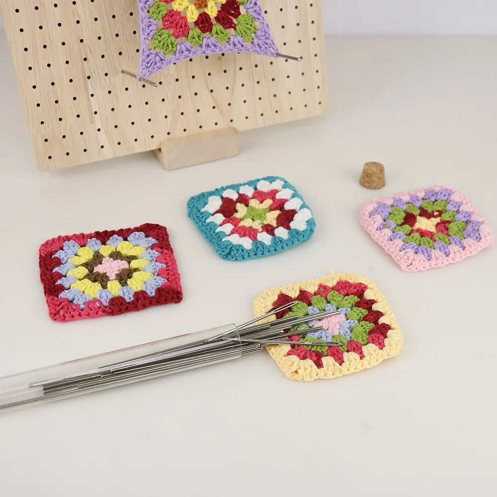 Large Handcrafted Crochet Blocking Mat with 20 Pins for Knitting and Crochet Projects