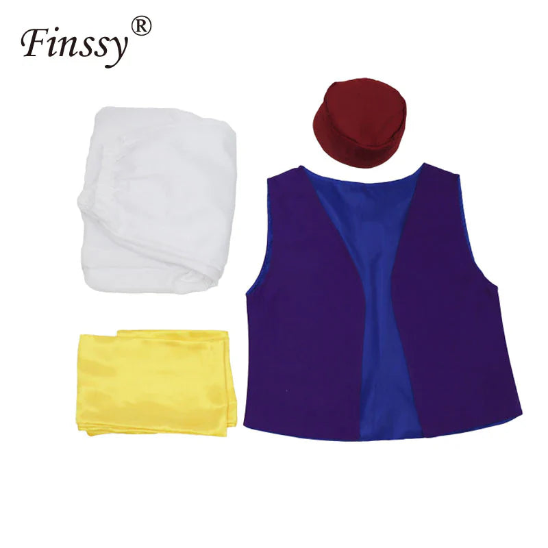 Adult Mythical Prince Aladdin Cosplay Costume Set for Stage Performances