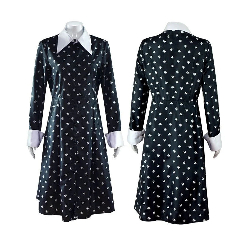 Wednesday Addams Nevermore Academy Cosplay Costume Set for Students - Unisex School Uniform Outfit