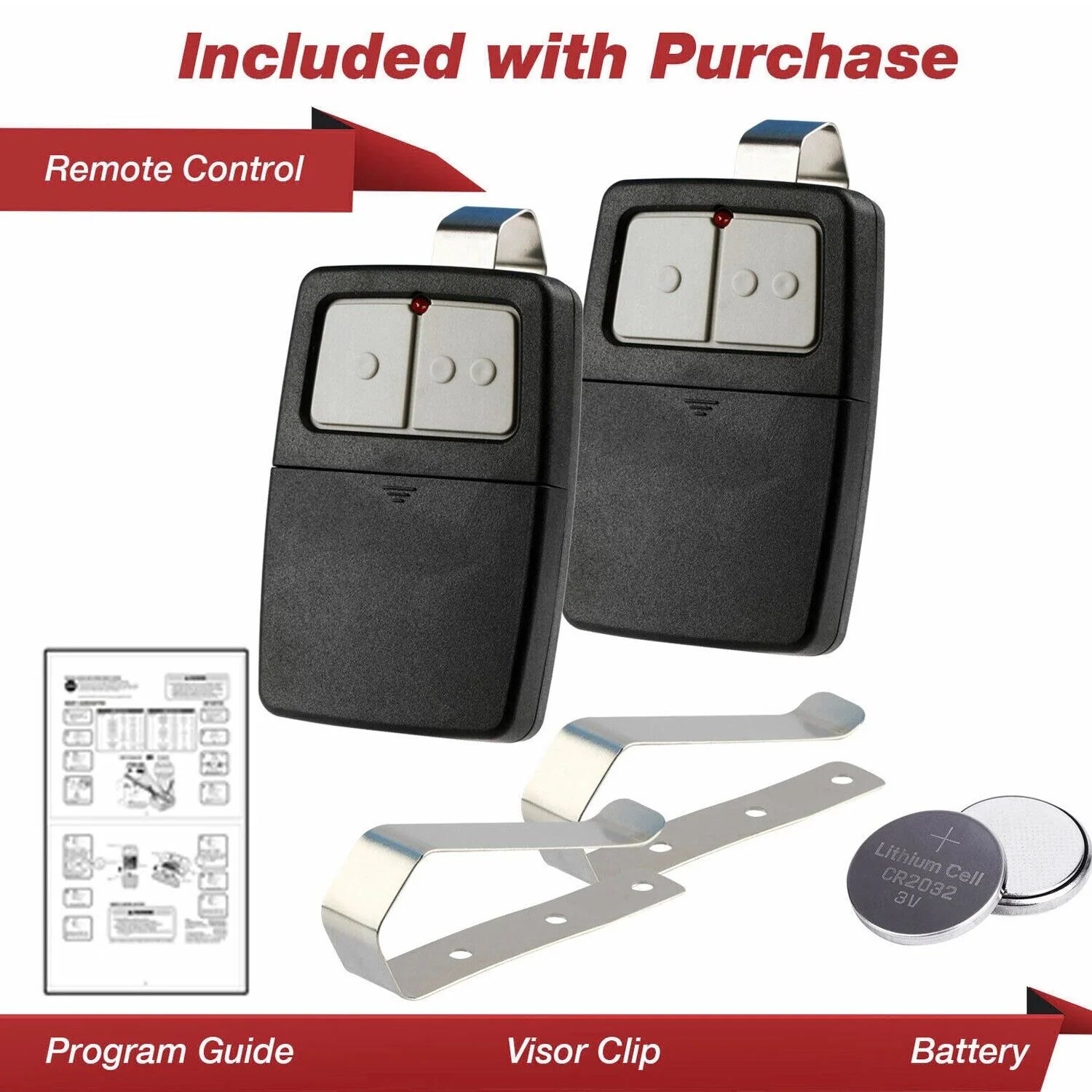 Universal Clicker 375LM 375UT KLIK1U Garage Door Opener Remote - Pack of 2