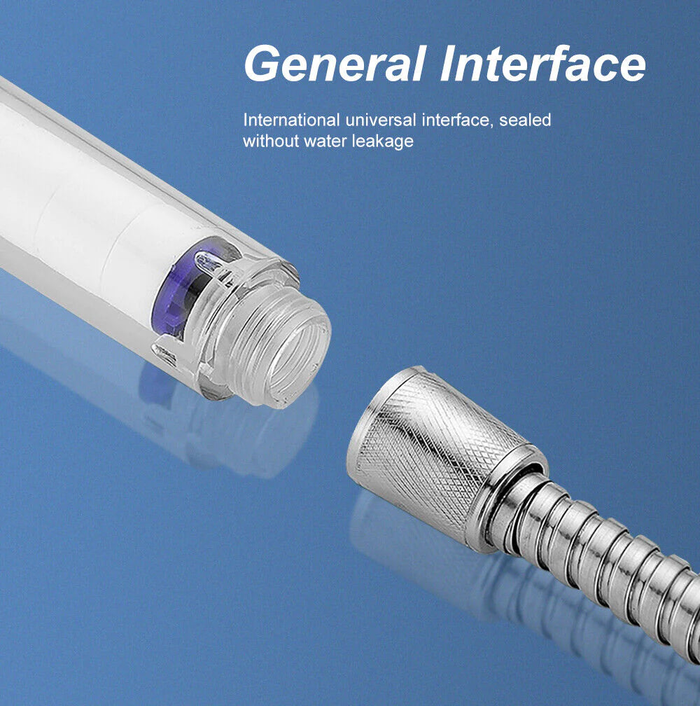 Adjustable High-Pressure Shower Head with 360° Rotation and Water-Saving Turbine Technology