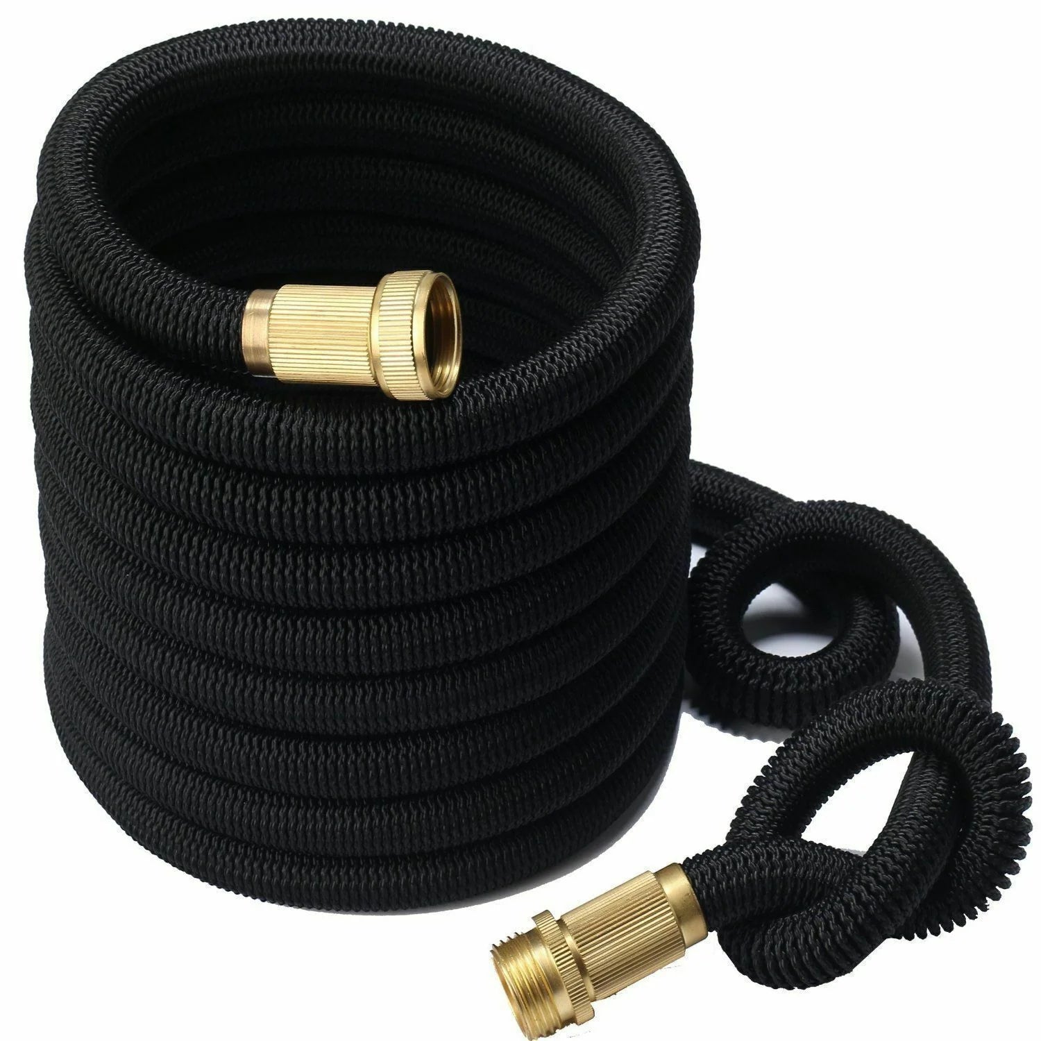 Deluxe Expandable Flexible Garden Hose - 25, 50, 75, 100FT - 4X Stronger Design