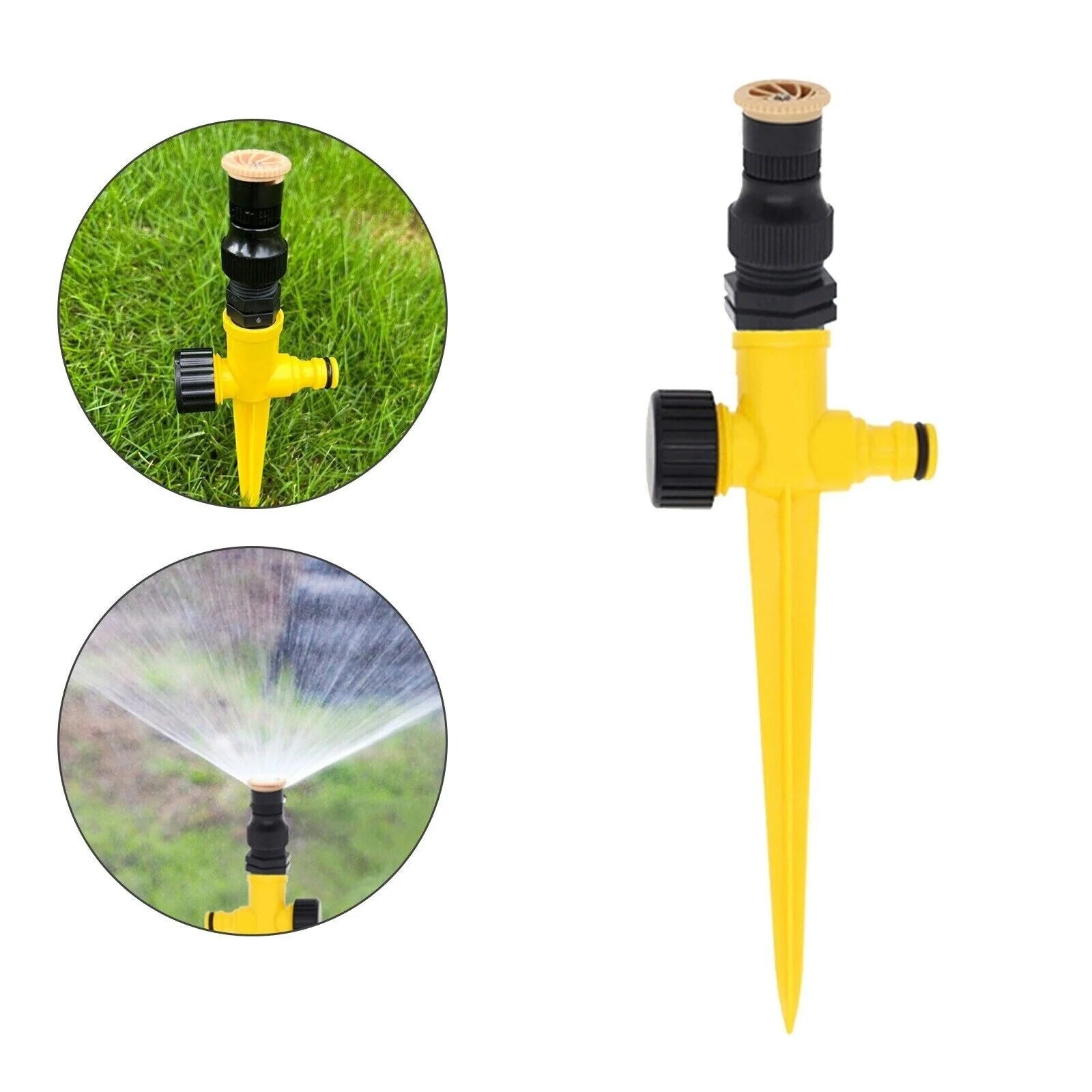 360° Rotating Automatic Irrigation System for Garden and Lawn - Water-Saving Sprinkler for Patios - Made in the USA