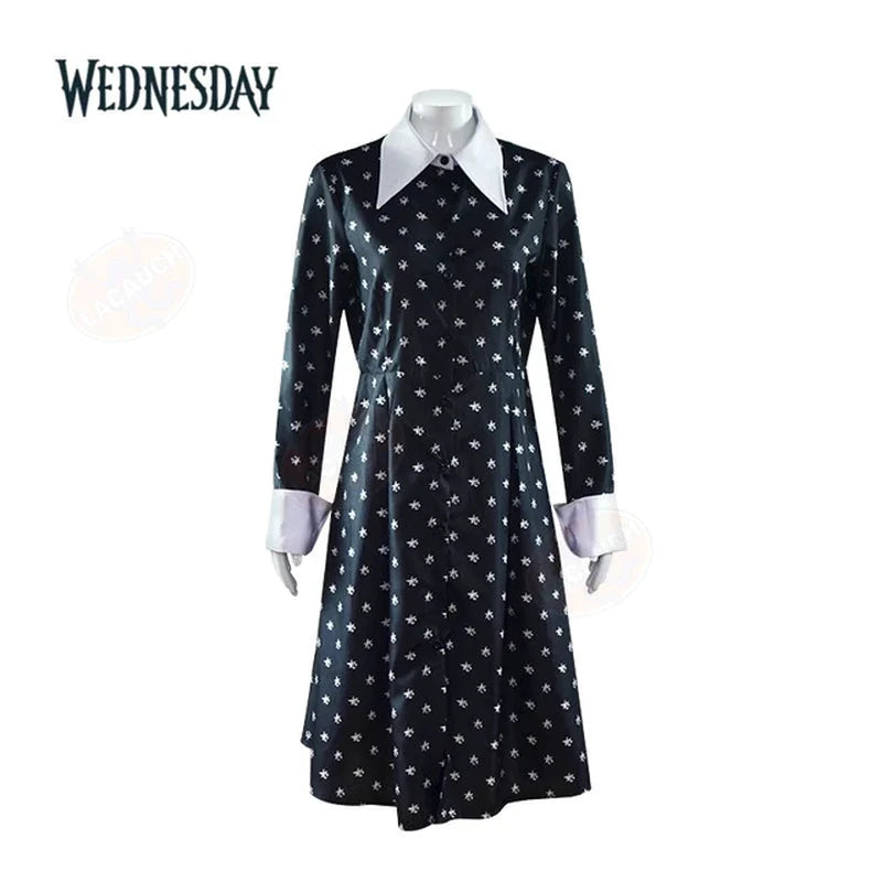 Wednesday Addams Nevermore Academy Cosplay Costume Set for Students - Unisex School Uniform Outfit