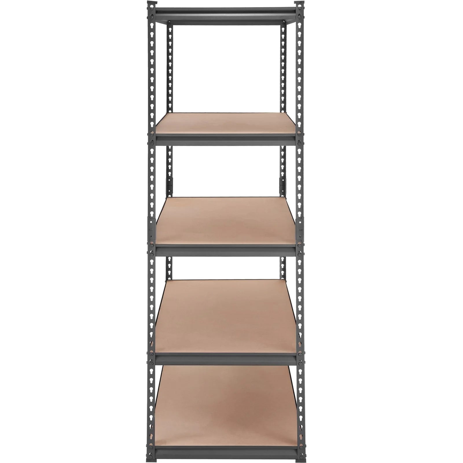 VEVOR Heavy-Duty 5-Tier Adjustable Metal Storage Shelving Unit, 2000 lbs Capacity, Utility Rack for Garage, Kitchen, Pantry, Basement, Bathroom, and Laundry, Black, 48" L x 24" W x 72" H