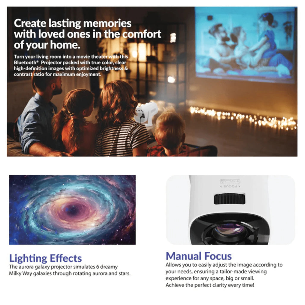 Supersonic Smart Wi-Fi Streaming Projector with Bluetooth Connectivity