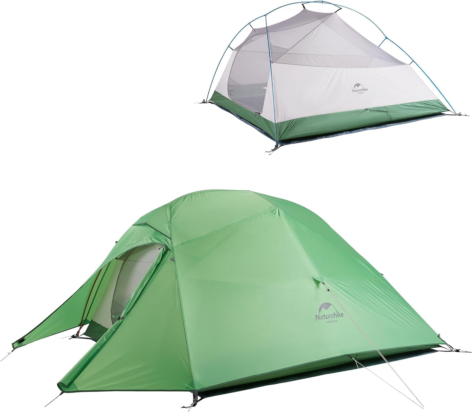 Cloud-Up 3-Person Lightweight Backpacking Tent with Footprint - 3-Season Freestanding Dome for Camping and Hiking, Waterproof Design