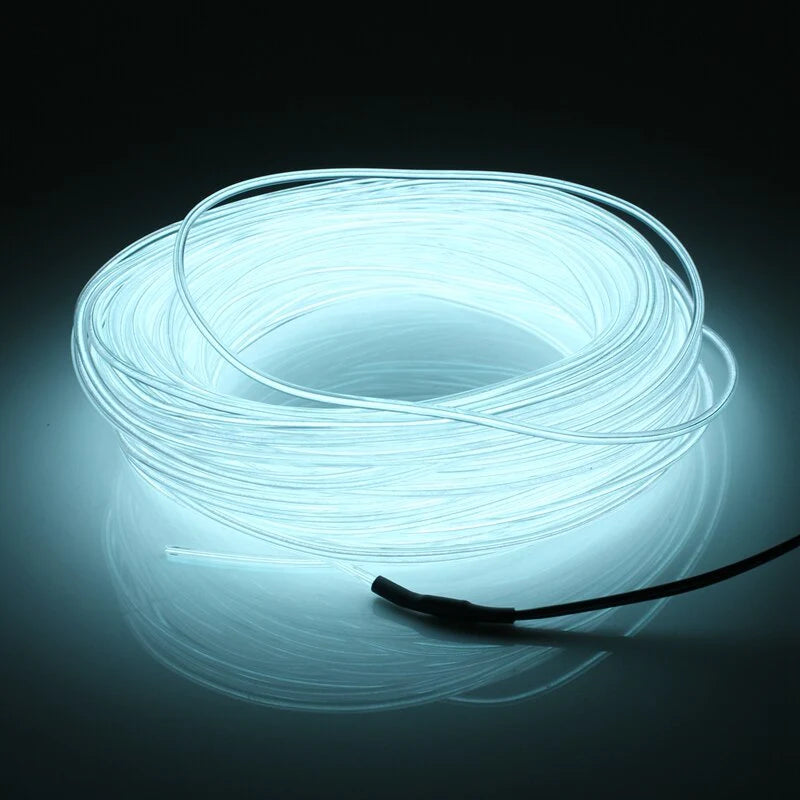 Neon LED EL Wire String Light with Controller for Decorative Use in Cars and Events