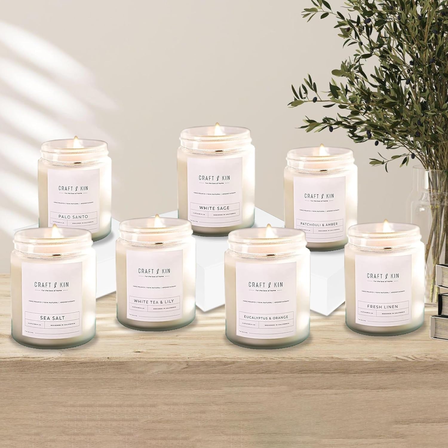Palo Santo Fall Scented Candle | 8 oz | 45-Hour Burn Time | Classic Soy Woodwick | Natural Soy | Ideal Gifts for Men and Women