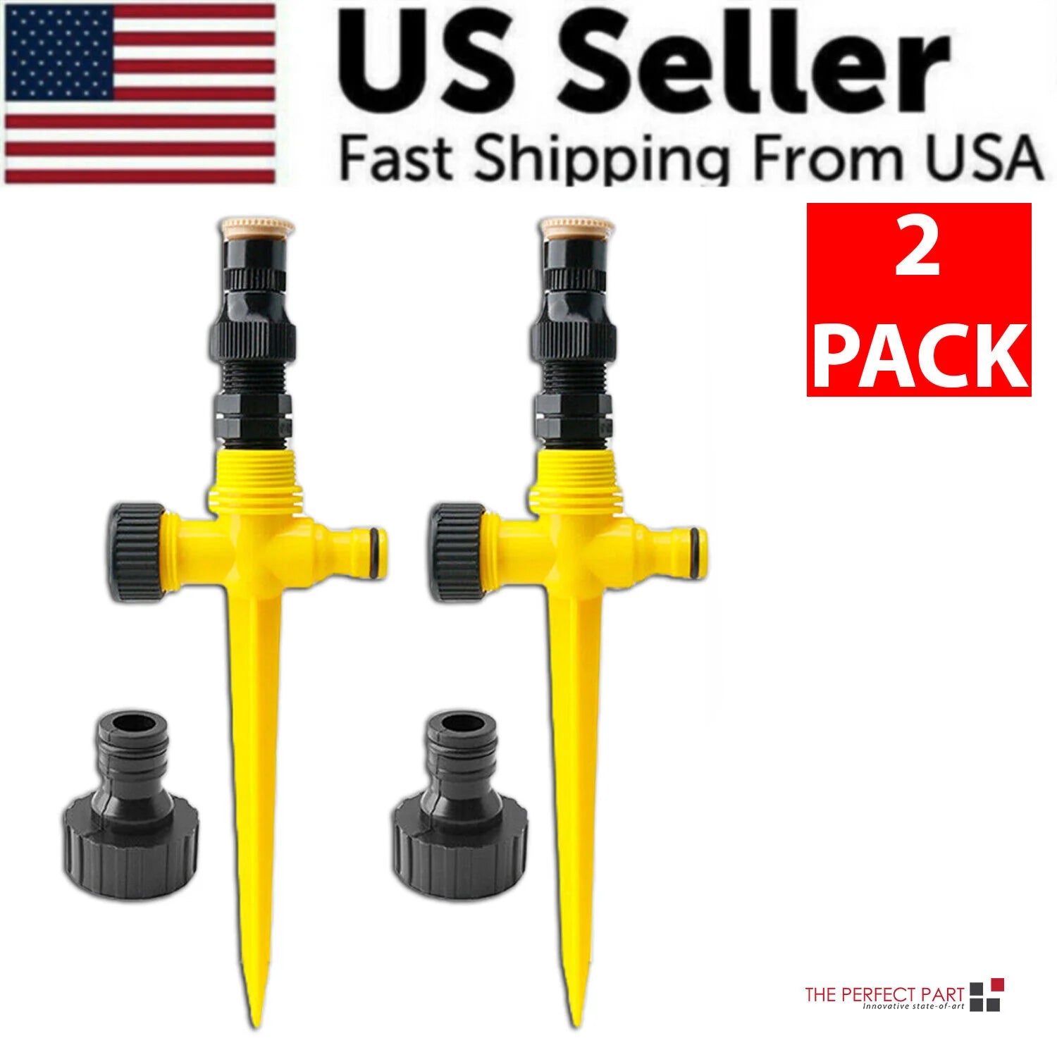 360° Rotating Automatic Irrigation System for Garden and Lawn - Water-Saving Sprinkler for Patios - Made in the USA