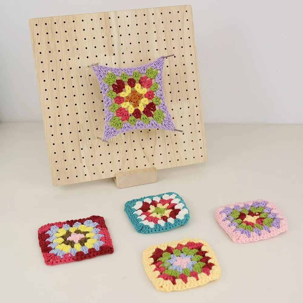 Large Handcrafted Crochet Blocking Mat with 20 Pins for Knitting and Crochet Projects