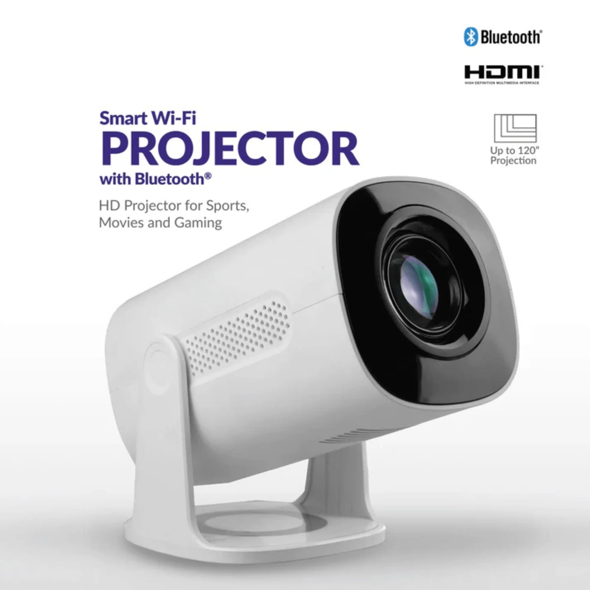 Supersonic Smart Wi-Fi Streaming Projector with Bluetooth Connectivity