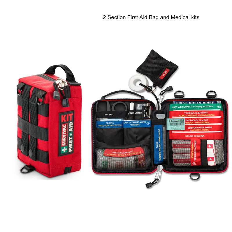 Waterproof Portable MOLLE First Aid Kit for Outdoor Activities and Emergency Response