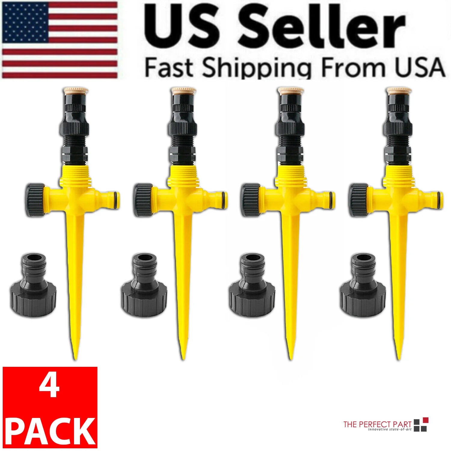 360° Rotating Automatic Irrigation System for Garden and Lawn - Water-Saving Sprinkler for Patios - Made in the USA